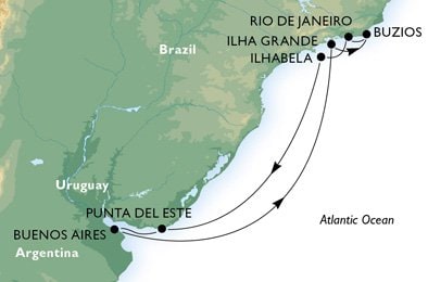 Sudamérica - Argentina, Brasil, Uruguay