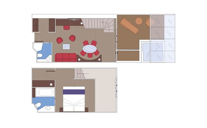 MSC Yatch Club Duplex Suite With Whirlpool, MSC Virtuosa | MSC Cruises MSC Yatch Club Duplex Suite With Whirlpool, MSC Virtuosa | MSC Cruises