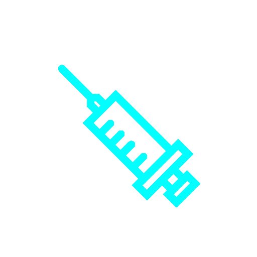 A turquoise syringe icon on a white background | MSC Cruises A turquoise syringe icon on a white background | MSC Cruises