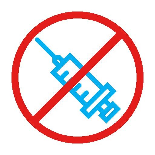 Red circle with a syringe crossed out, symbolizing prohibited items | MSC Cruises Red circle with a syringe crossed out, symbolizing prohibited items | MSC Cruises