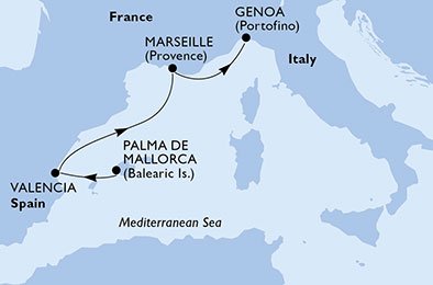 España, Francia, Italia