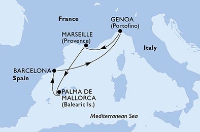 Italia, Francia, España