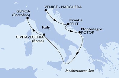 Italia, Croacia, Montenegro