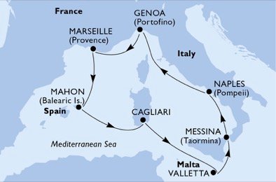 Italia, Francia, España, Malta