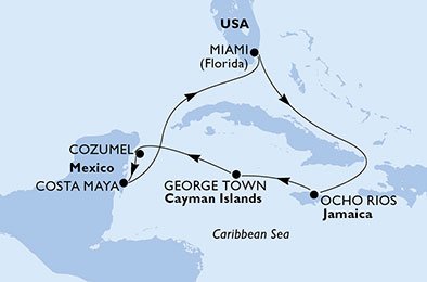 Estados Unidos, Jamaica, Gran Caimán, México