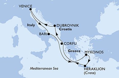 Italia, Grecia, Croacia