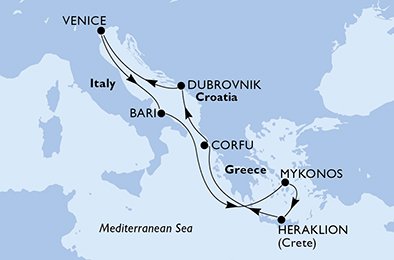 Italia, Grecia, Croacia