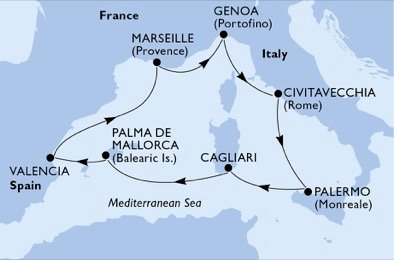 Italia, España, Francia