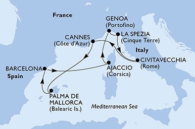 Italia, Francia, España