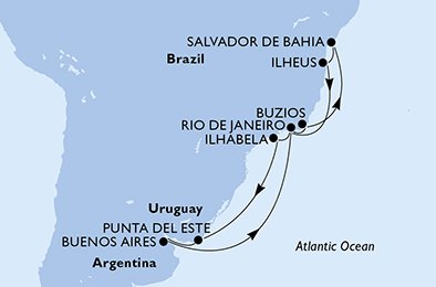 Brasil, Uruguay, Argentina