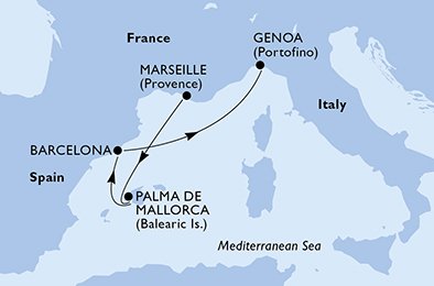 Francia, España, Italia