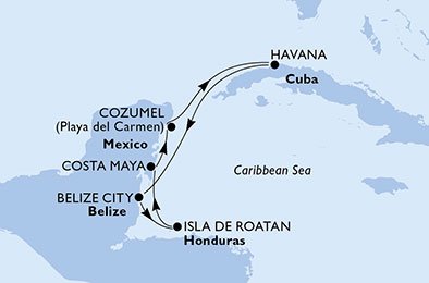 México, Cuba, Belice, Honduras