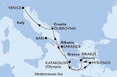 Italia, Grecia, Albania, Croacia