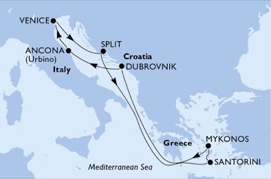 Italia, Croacia, Grecia