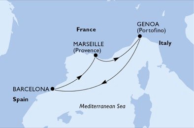 Italia, España, Francia