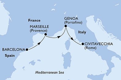 España, Francia, Italia