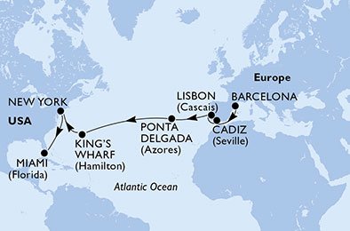 España, Portugal, Bermudas, Estados Unidos