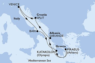 Italia, Grecia, Albania, Croacia