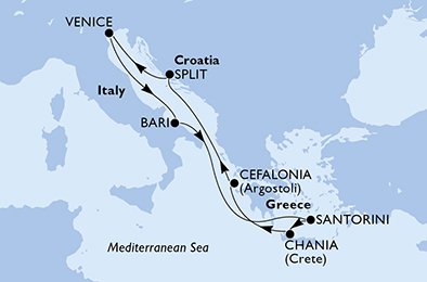 Italia, Grecia, Croacia