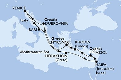 Italia, Grecia, Israel, Chipre, Croacia