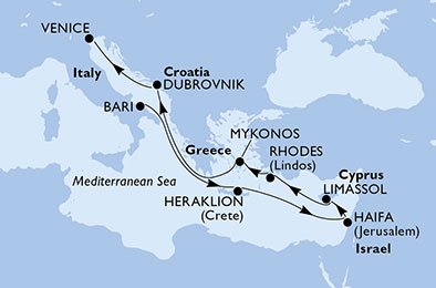 Italia, Grecia, Israel, Chipre, Croacia