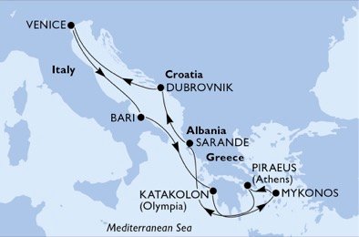 Italia, Grecia, Albania, Croacia