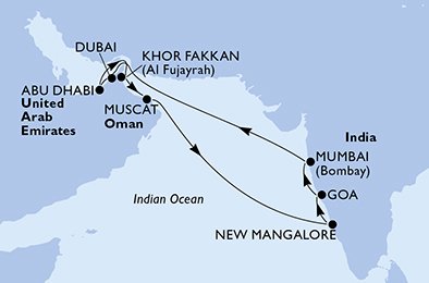 Emiratos Árabes Unidos, Omán, India
