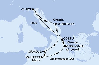 Italia, Croacia, Grecia, Malta