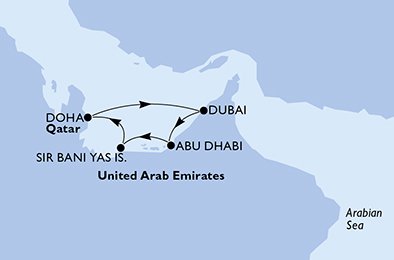 Dubai,Abu Dhabi,Sir Bani Yas Is,Bahrain,Doha,Dubai,Dubai